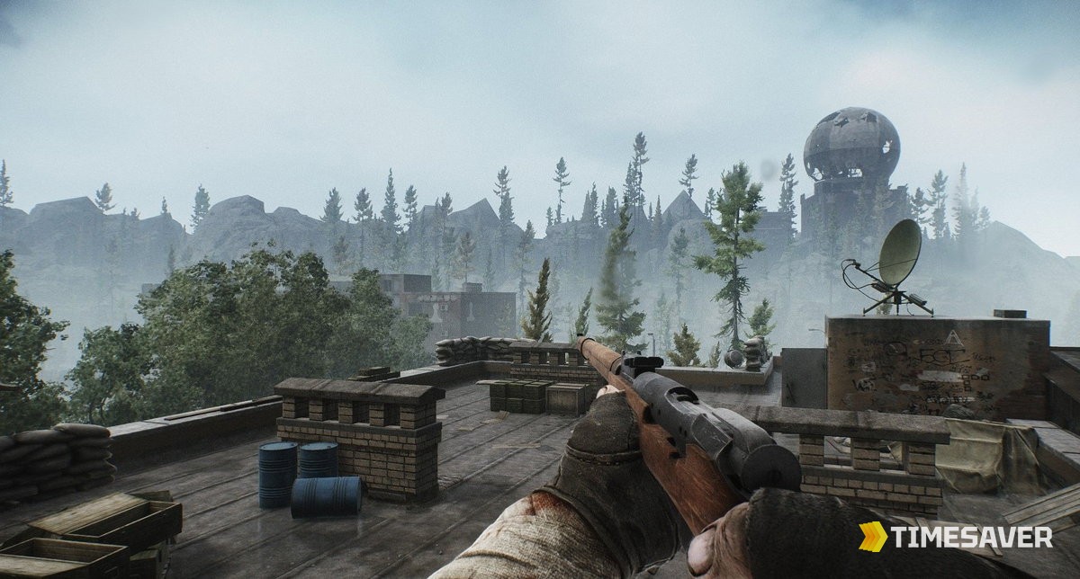 Escape from Tarkov first-person gameplay on the Reserve map