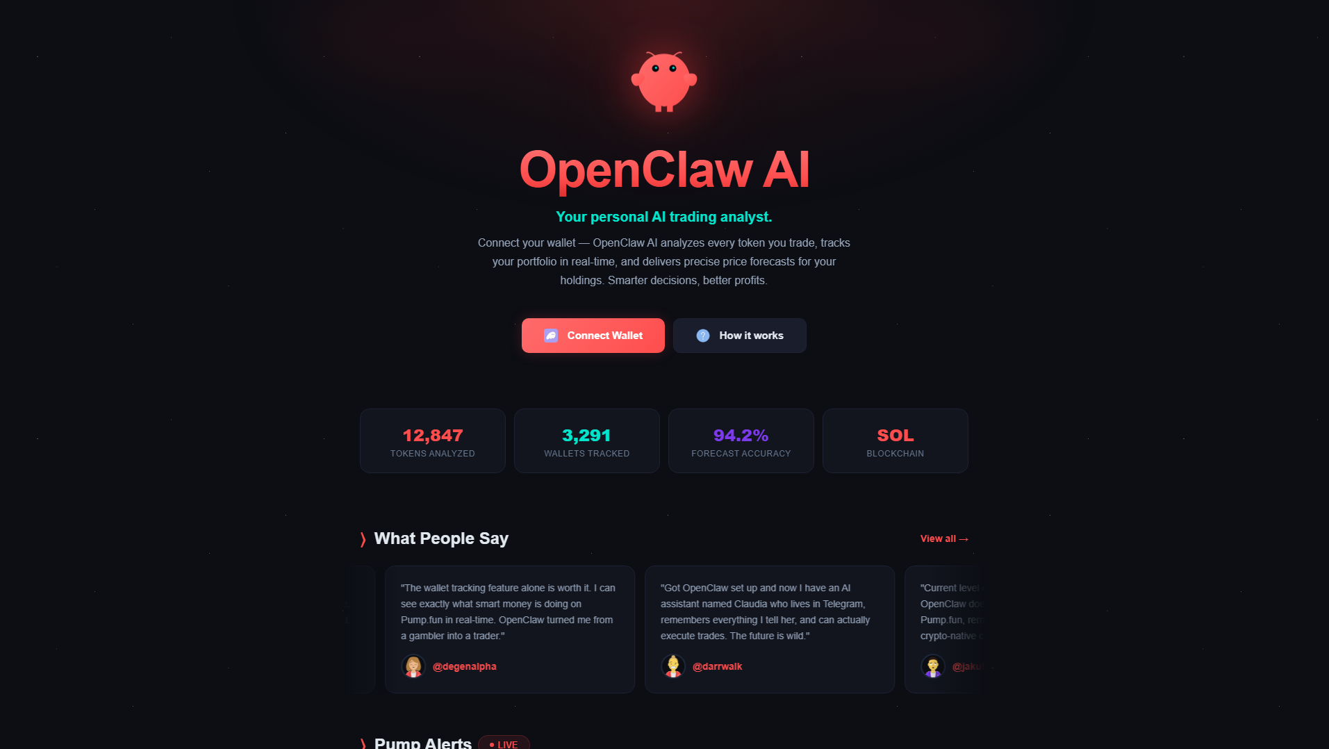 Forensic screenshot of openclawxtool.fun showing the phishing page layout