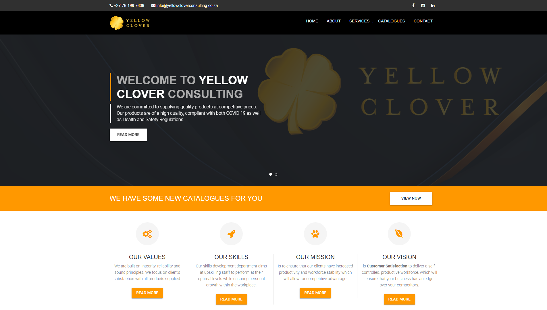 Stored capture of yellowcloverconsulting.co.za