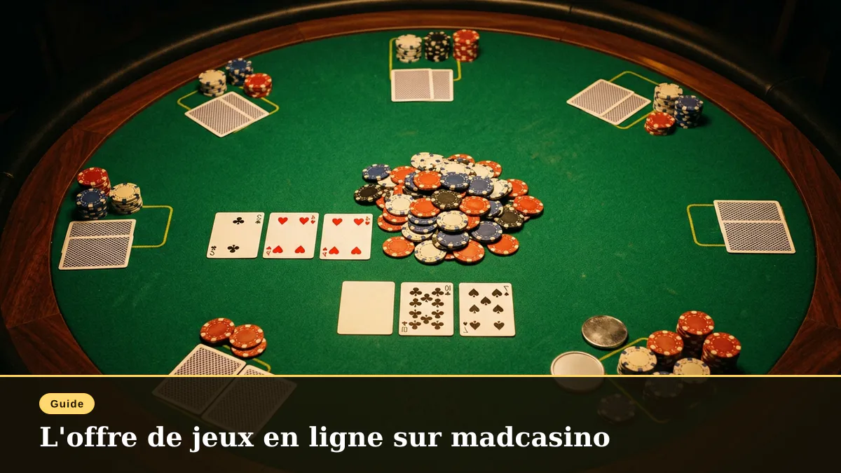 L'offre de jeux en ligne sur madcasino L