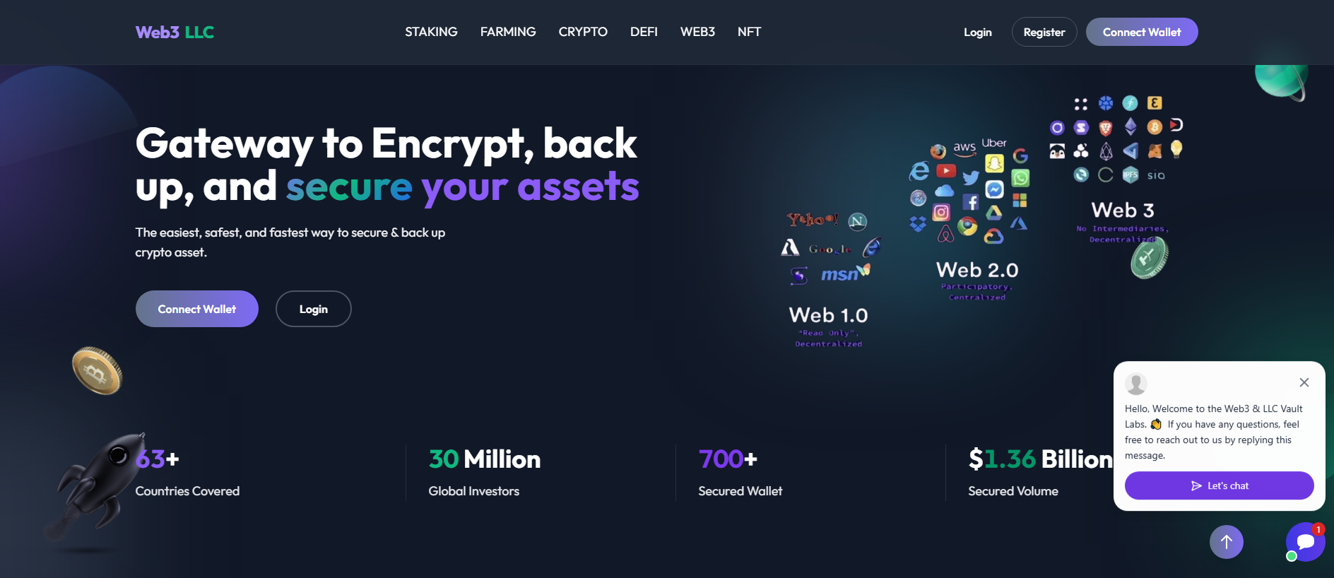 Screenshot of web3llcvaultlabs.com