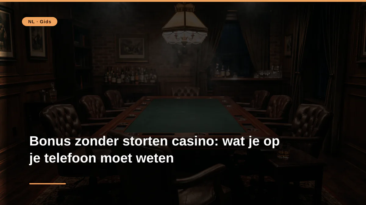 Bonus zonder storten casino: wat je op je telefoon moet weten