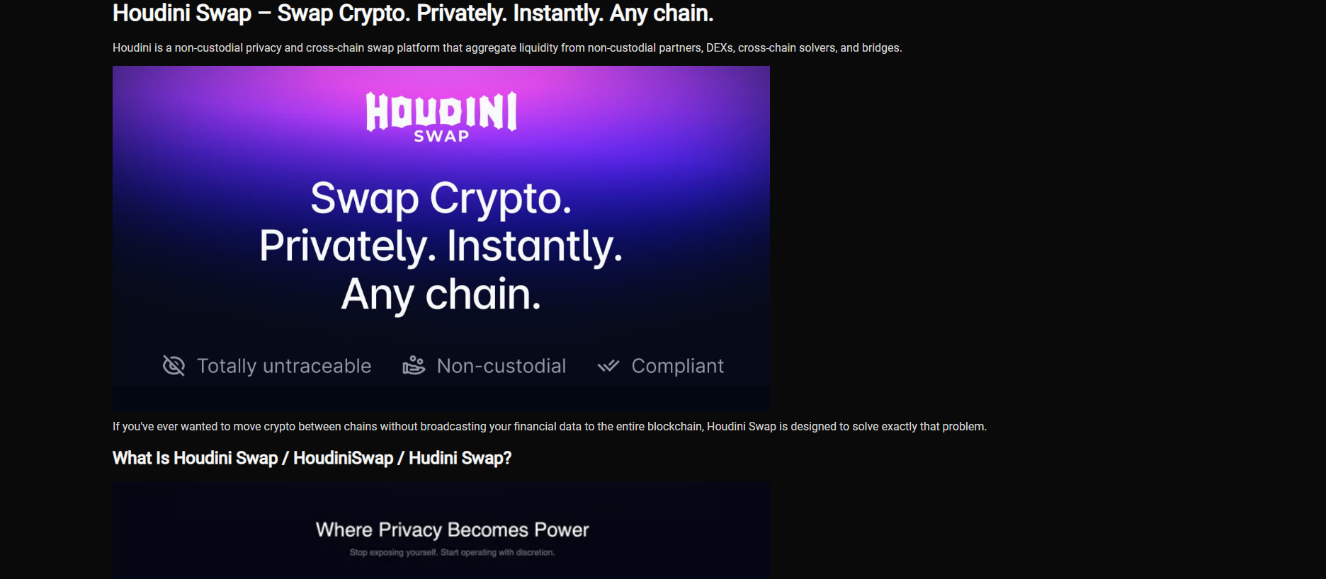 Acquisizione salvata di houdniniswap.com