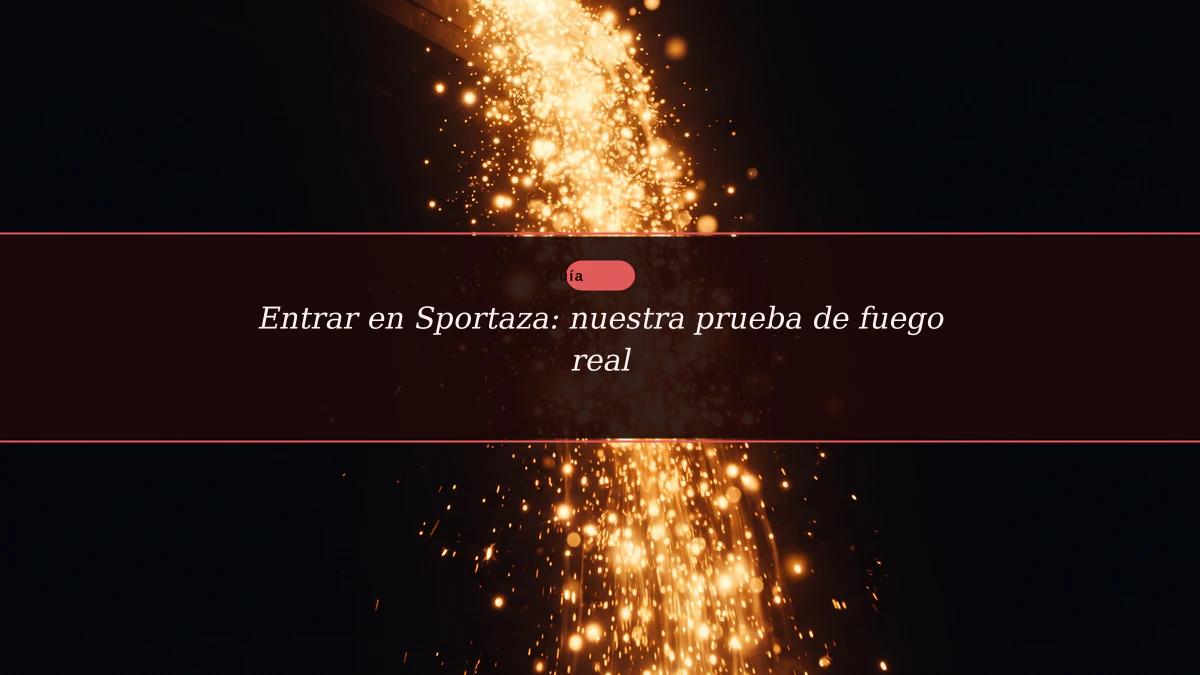 Entrar en Sportaza: nuestra prueba de fuego real