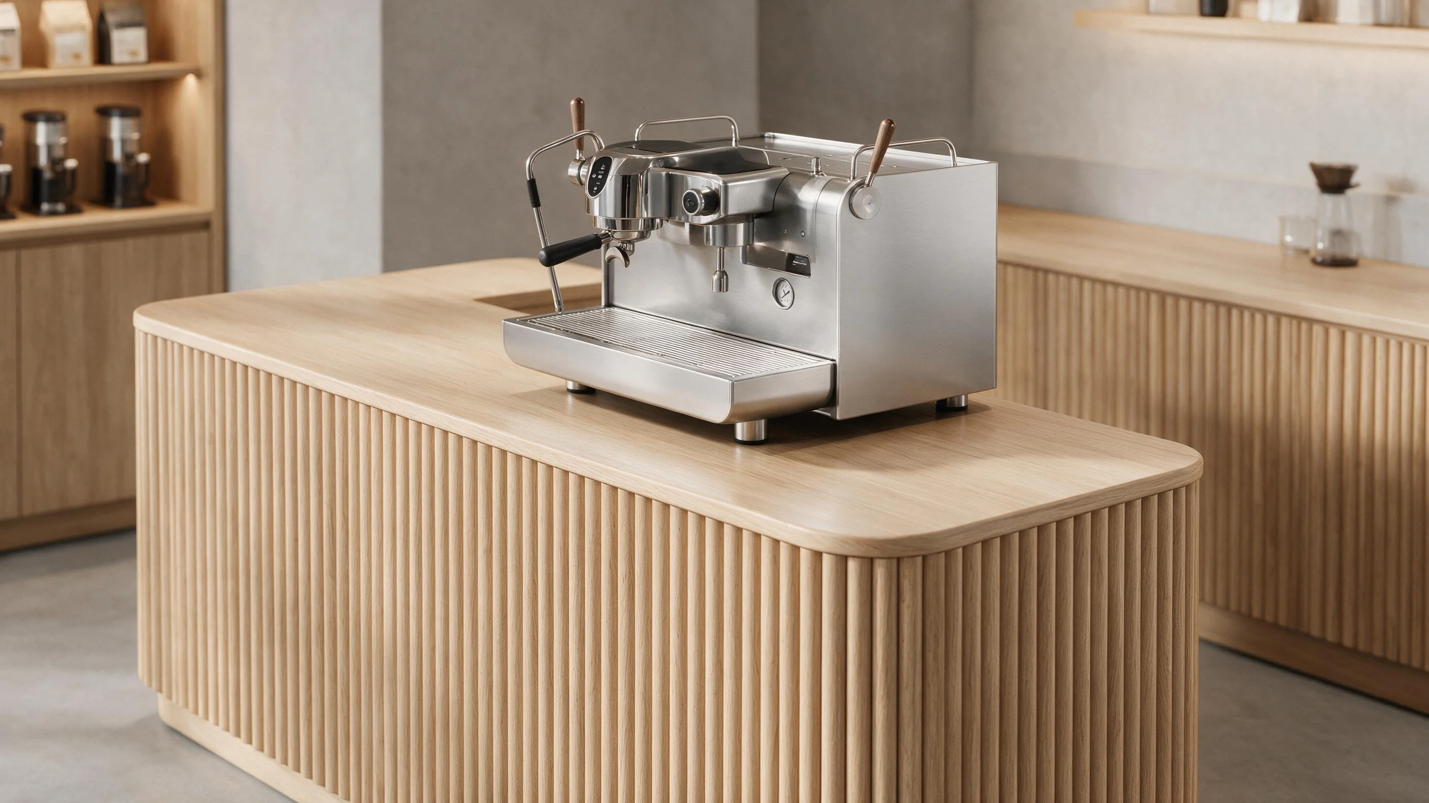 Minimalist Eye-Catching Coffee Bar