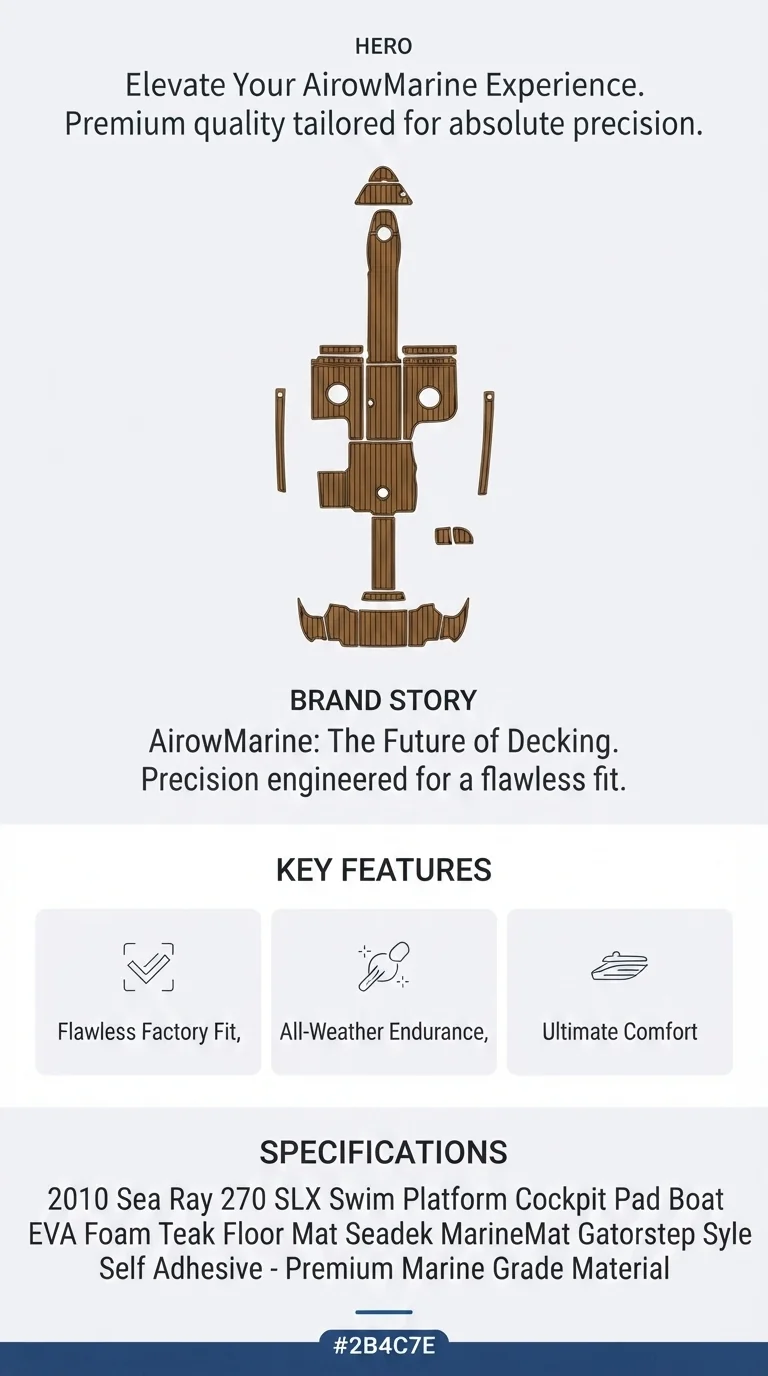 2010-sea-ray-270-slx-eva-foam-teak-decking-boat-floor-mat detail
