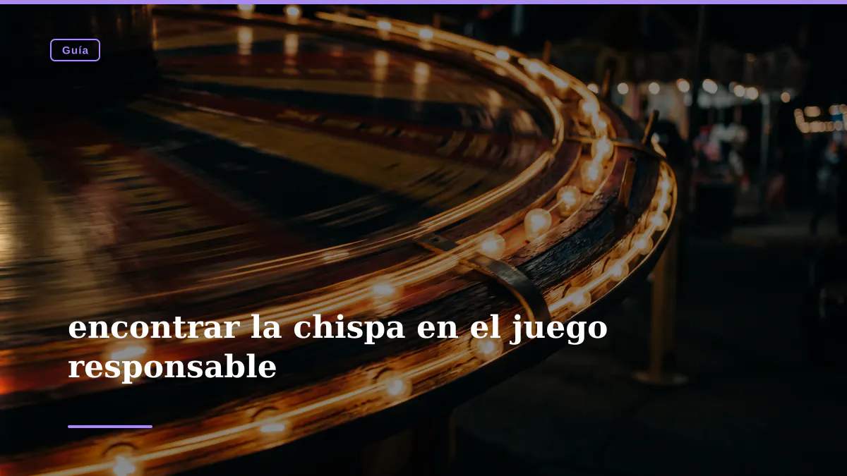 encontrar la chispa en el juego responsable