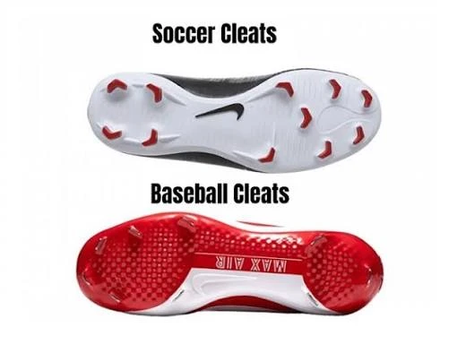 Soccer Cleats vs Baseball Cleats Picture