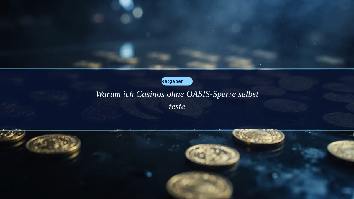 Warum ich Casinos ohne OASIS-Sperre selbst teste
