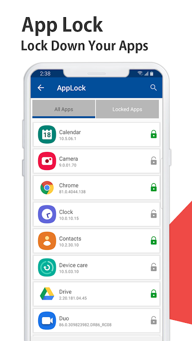 App lock feature prompting for a secure PIN on a mobile phone