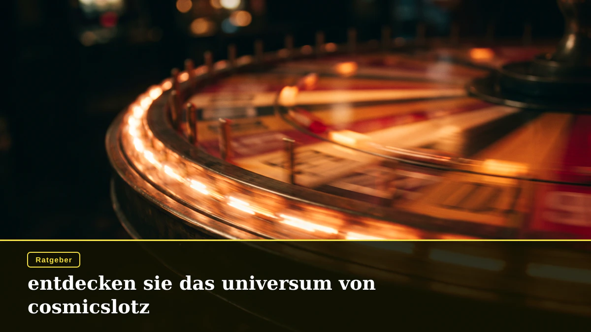 entdecken sie das universum von cosmicslotz