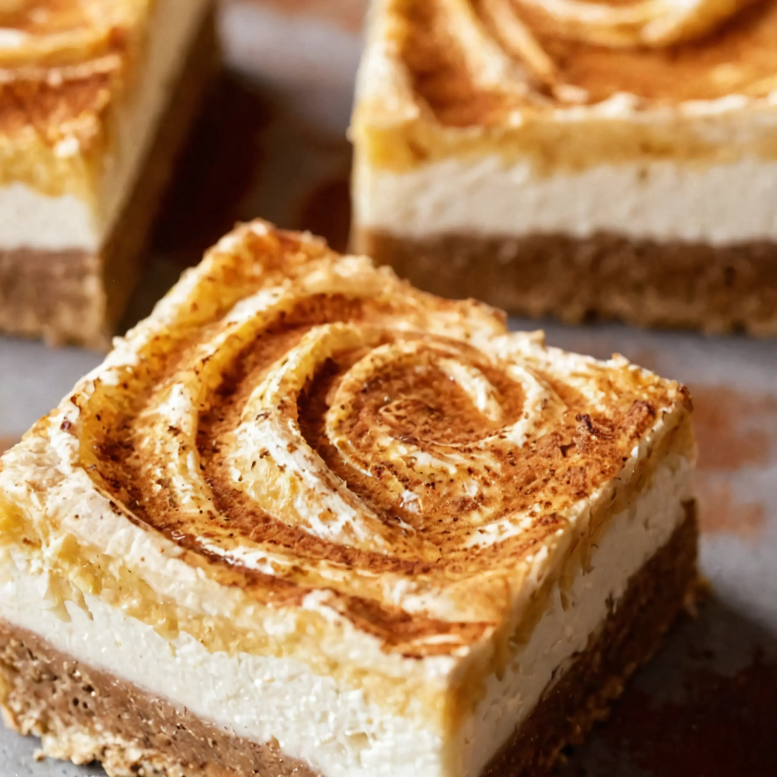 Rich Pumpkin Spice Cheesecake Bars