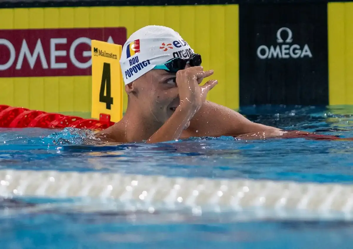 Popovici, aur la 100m liber la Europene. Un gest de campion