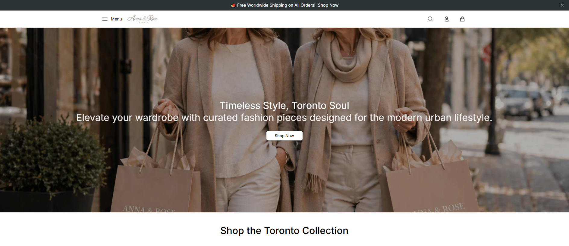Stored capture of annarosetorontostore.shop