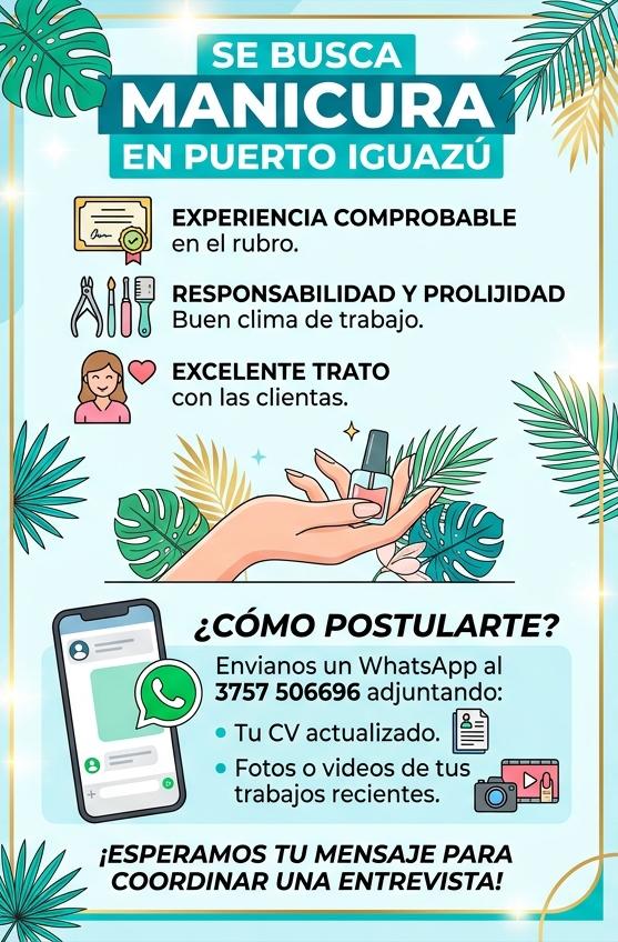 Se Busca Manicura en Puerto Iguazú