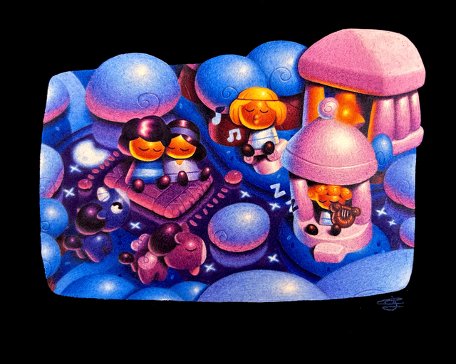 Colored-pencil illustration by Arthur Congnard