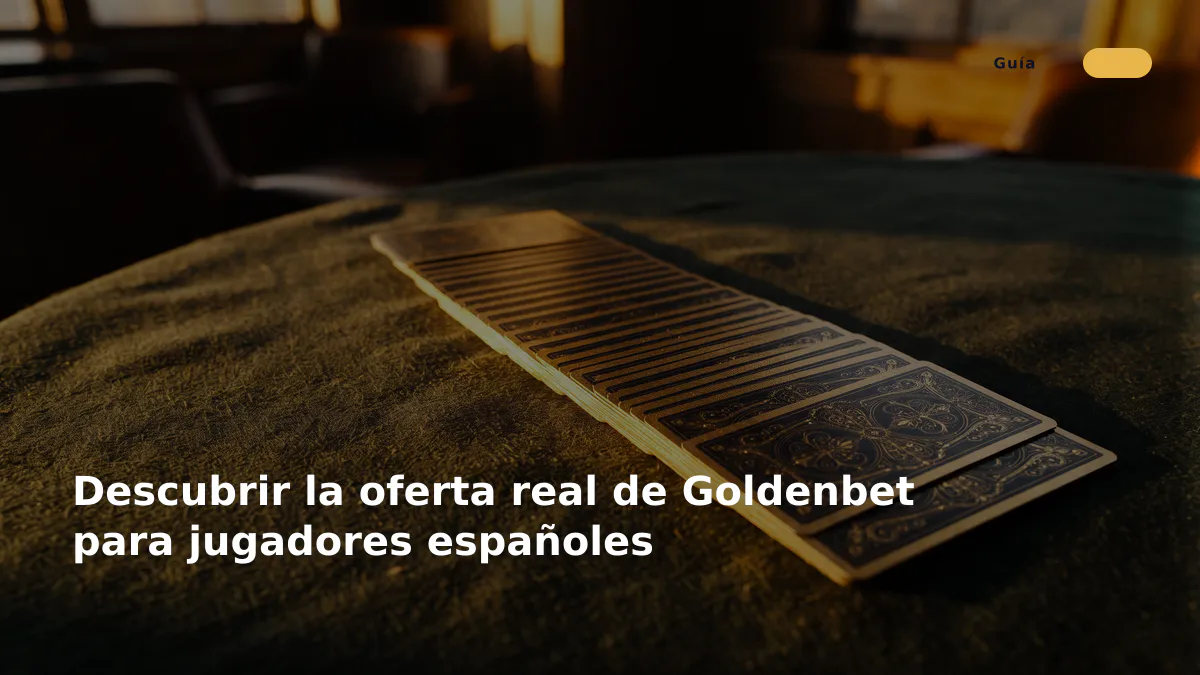 Descubrir la oferta real de Goldenbet para jugadores españoles
