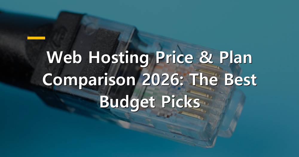 A laptop displaying web hosting comparison data, highlighting budget-friendly options for 2026