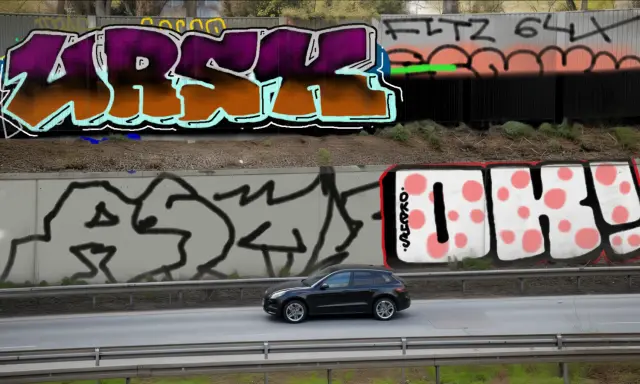 Graffiti artwork by Shel