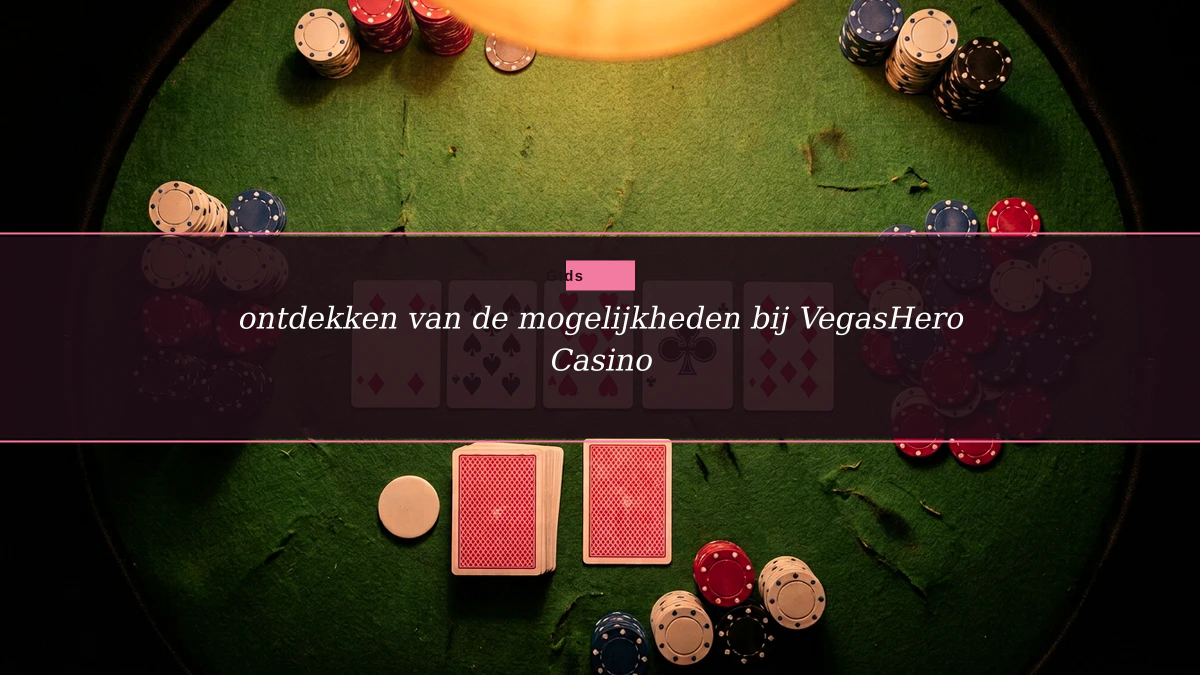 ontdekken van de mogelijkheden bij VegasHero Casino