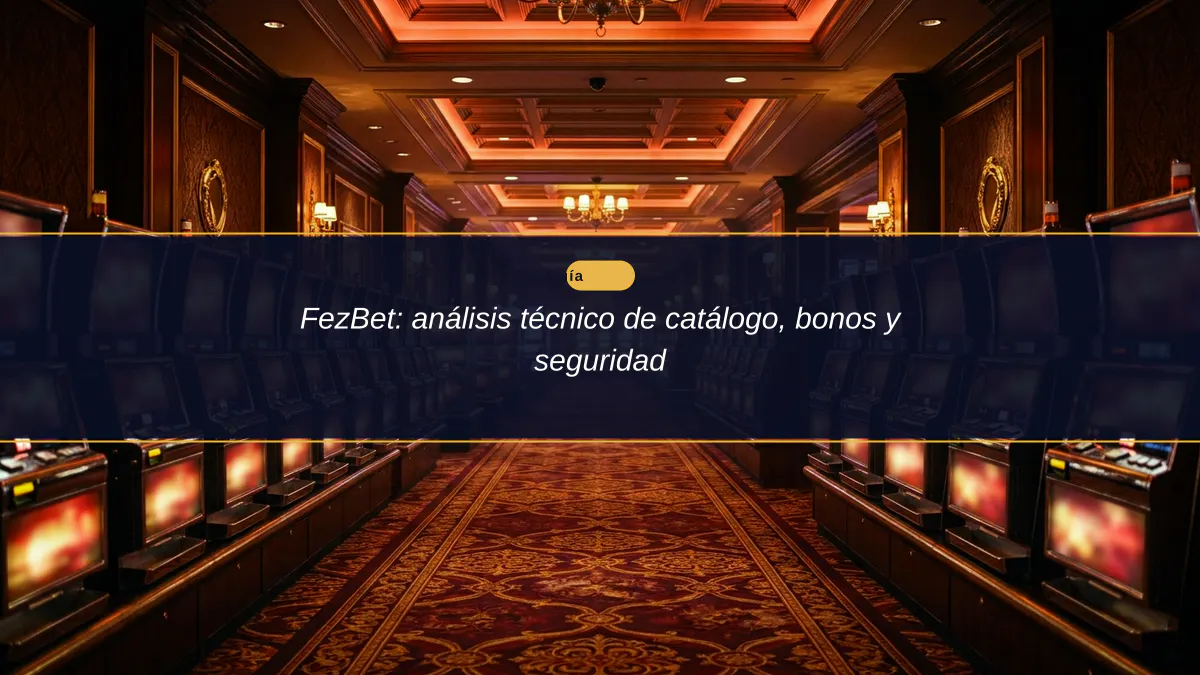 FezBet: análisis técnico de catálogo, bonos y seguridad