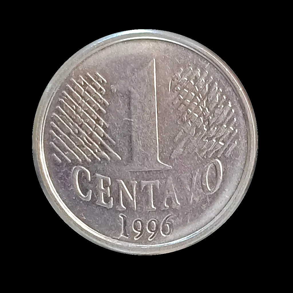 Moeda 1 Centavo 1996 Com Erro DATA VAZADA DUPLA (Rebatida) – Soberba – KM# 631. - Foto 2