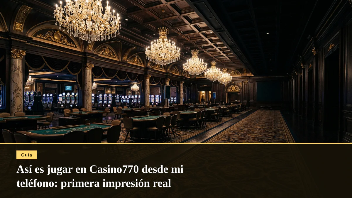Así es jugar en Casino770 desde mi teléfono: primera impresión real