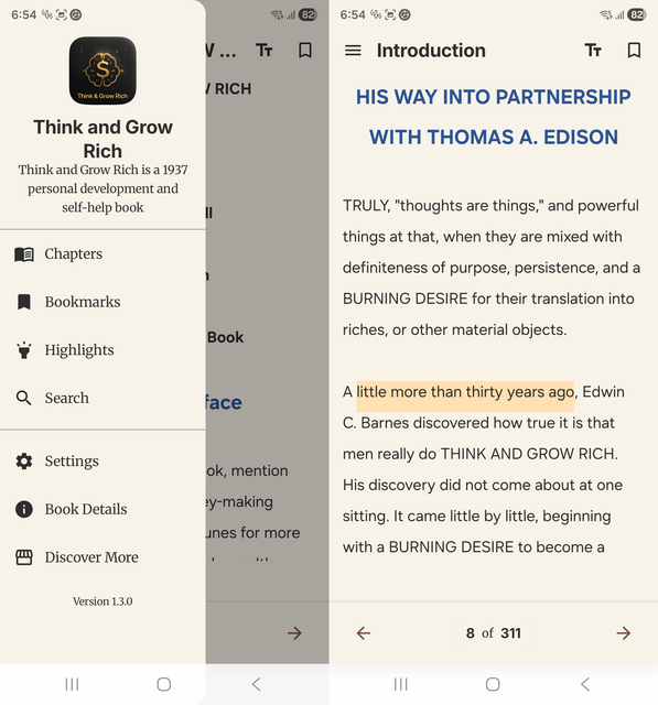 BookMaster generated ebook application home and discovery screens