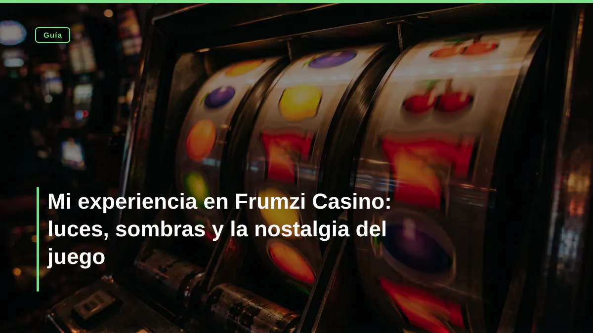 Mi experiencia en Frumzi Casino: luces, sombras y la nostalgia del juego