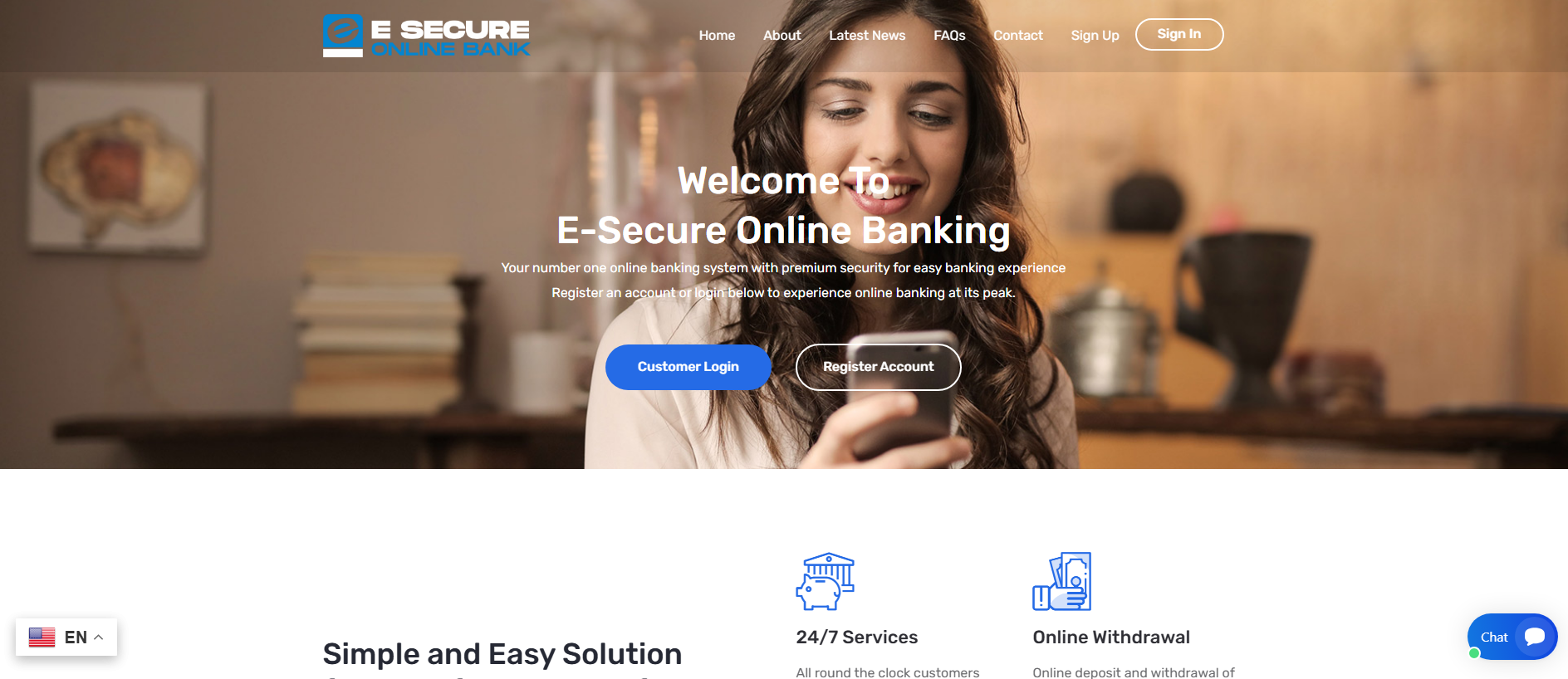 Stored capture of esecureonlinebanking.com
