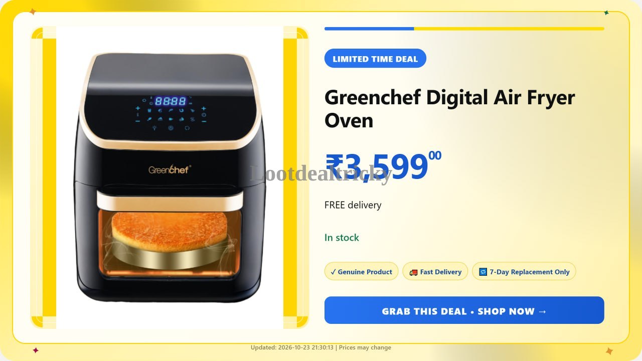Greenchef Digital Air – Just ₹3599 | Top Unbeatable Deal Greenchef Digital Air – Just ₹3599 | Top Unbeatable Deal