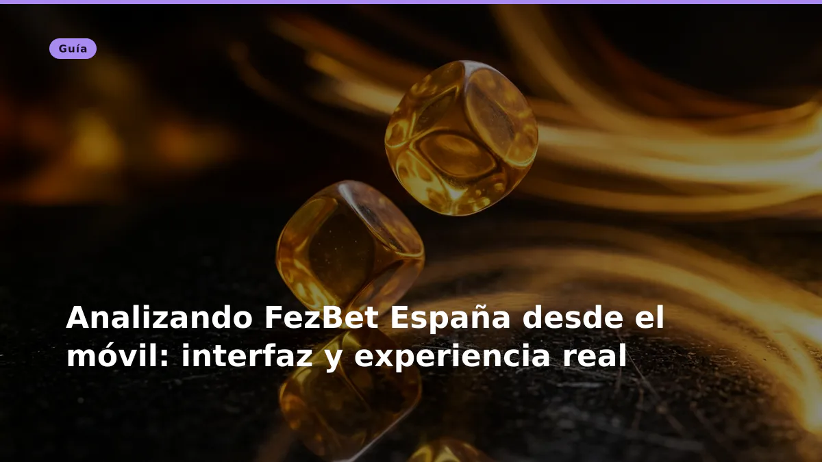 Analizando FezBet España desde el móvil: interfaz y experiencia real