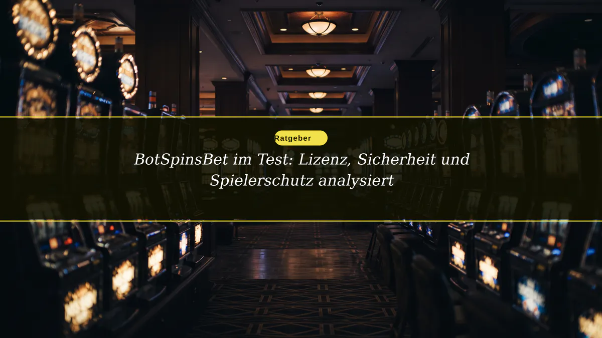 BotSpinsBet im Test: Lizenz, Sicherheit und Spielerschutz analysiert