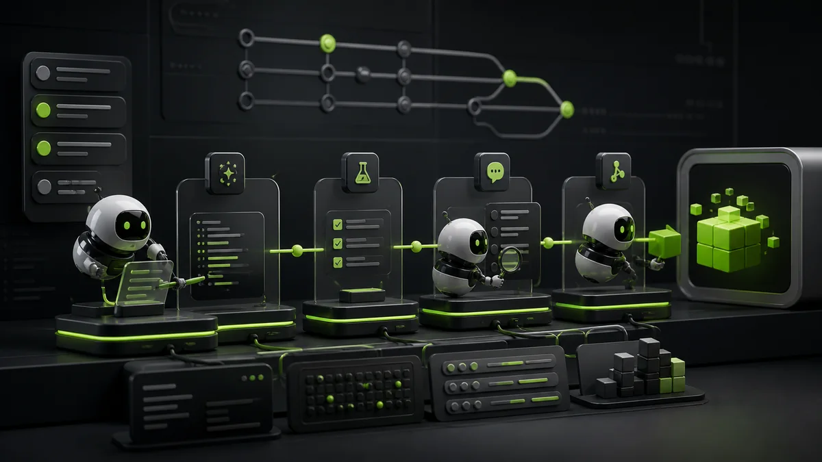 AI coding agents moving software through drafting, testing, review, and integration workflows