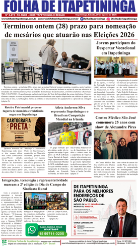 Folha de Itapetininga 29/08/2026 (Sabado)