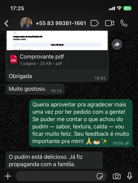 Pudim da Maria