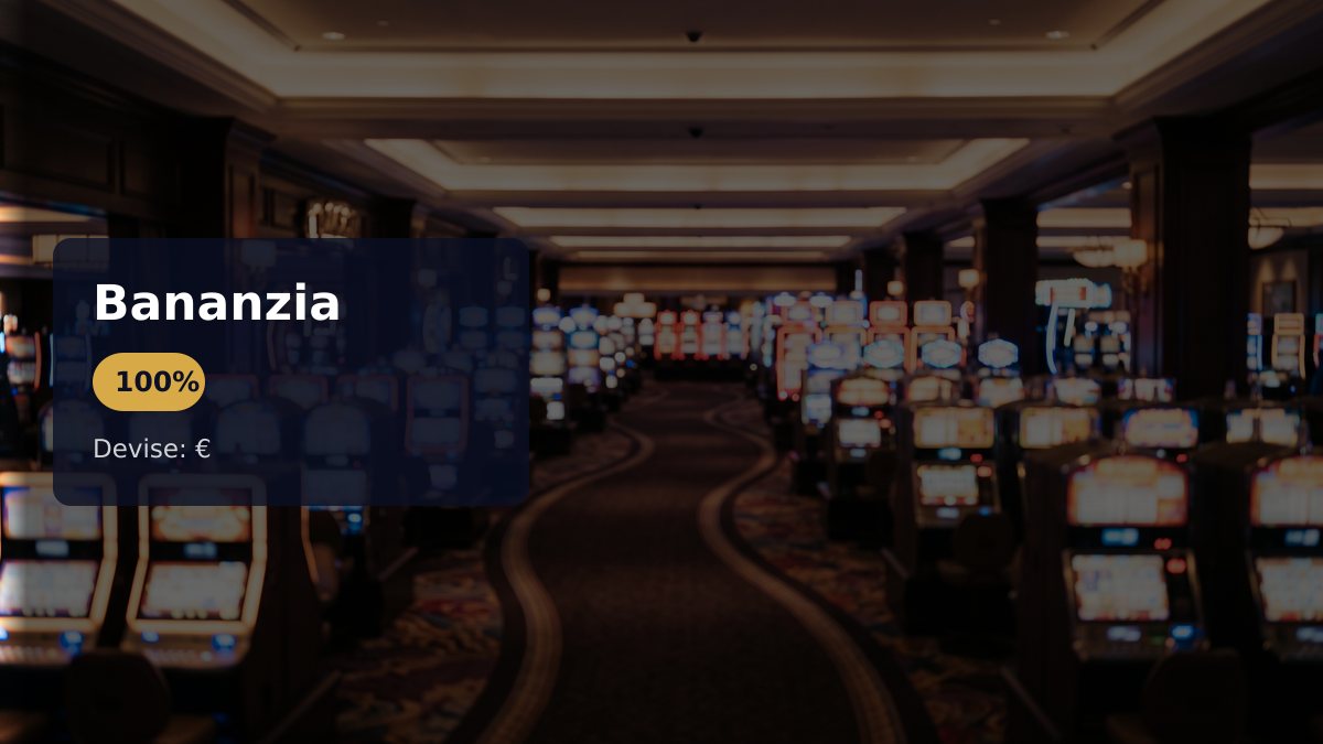 Bananzia casino — bonus de bienvenue 100% + 10 FS, paiements: Visa, Mastercard, Skrill, Neteller, Paysafecard