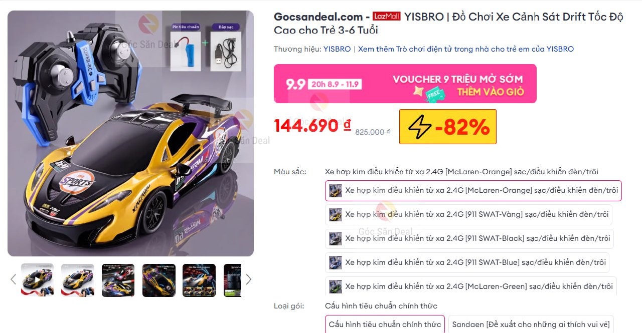 YISBRO | Đồ Chơi Xe Cảnh Sát Drift Tốc Độ Cao cho Trẻ 3-6 Tuổi