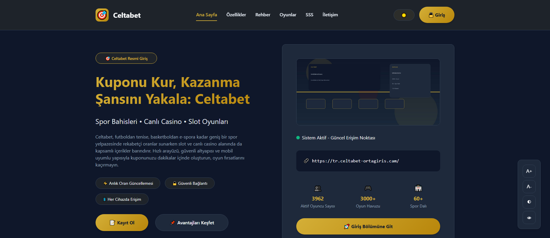 Forensic screenshot of tr.celtabet-ortagiris.cam showing the phishing page layout