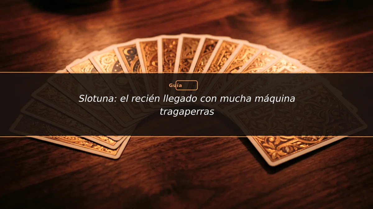Slotuna: el recién llegado con mucha máquina tragaperras