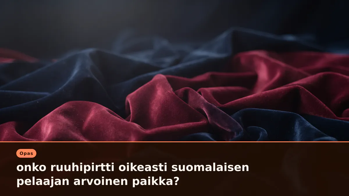 onko ruuhipirtti oikeasti suomalaisen pelaajan arvoinen paikka?