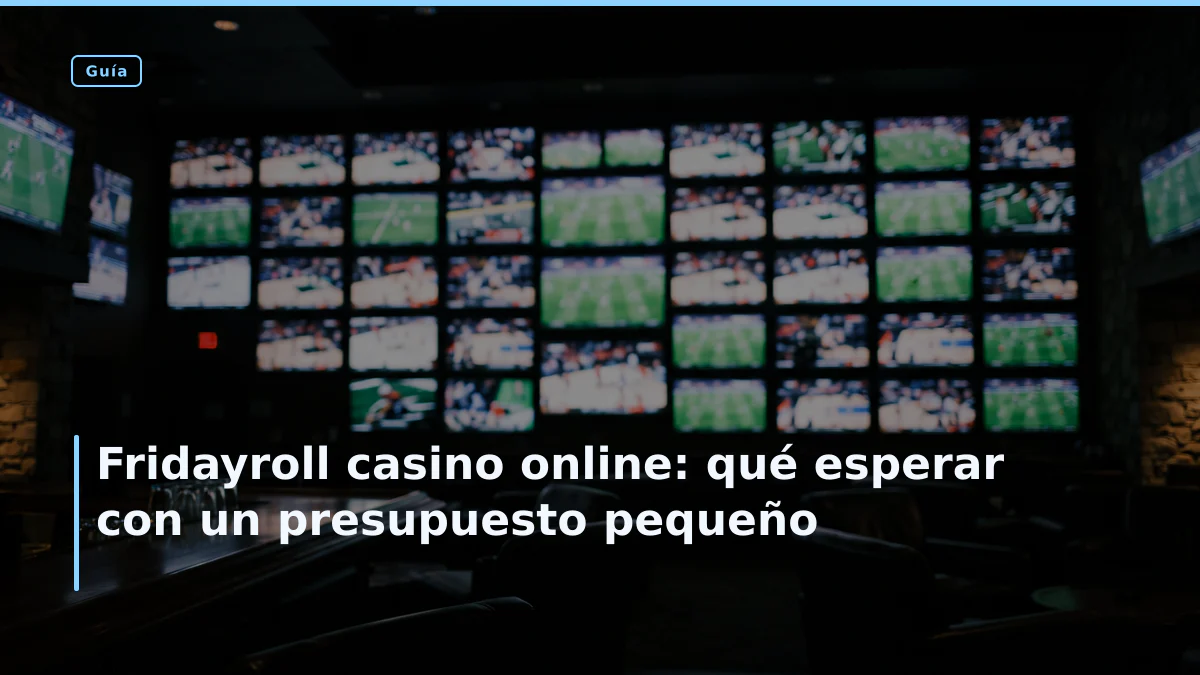 Fridayroll casino online: qué esperar con un presupuesto pequeño
