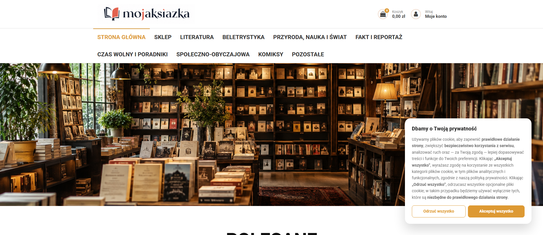Stored capture of mojaksiazka.com