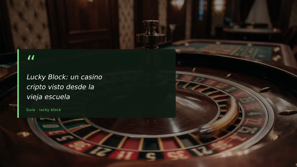 Lucky Block: un casino cripto visto desde la vieja escuela