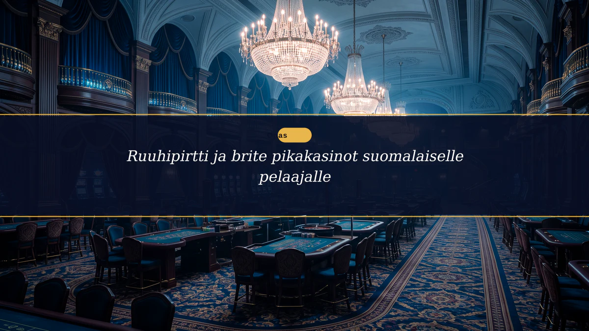 Ruuhipirtti ja brite pikakasinot suomalaiselle pelaajalle