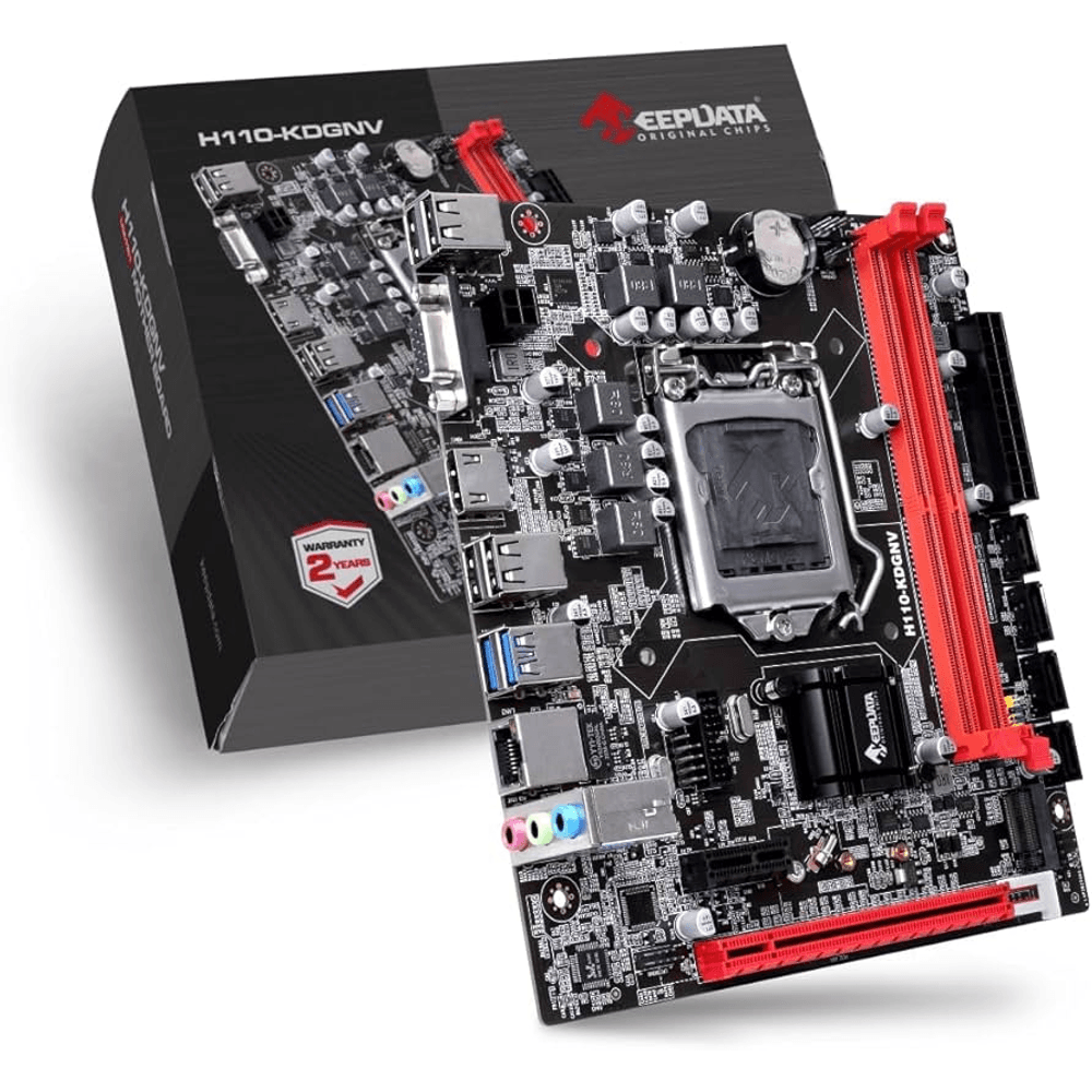 Placa Mãe Keepdata H110-KDGNV LGA1151/ 2XDDR4/ PCI-e/ HDMI/ VGA/ USB/ SATA