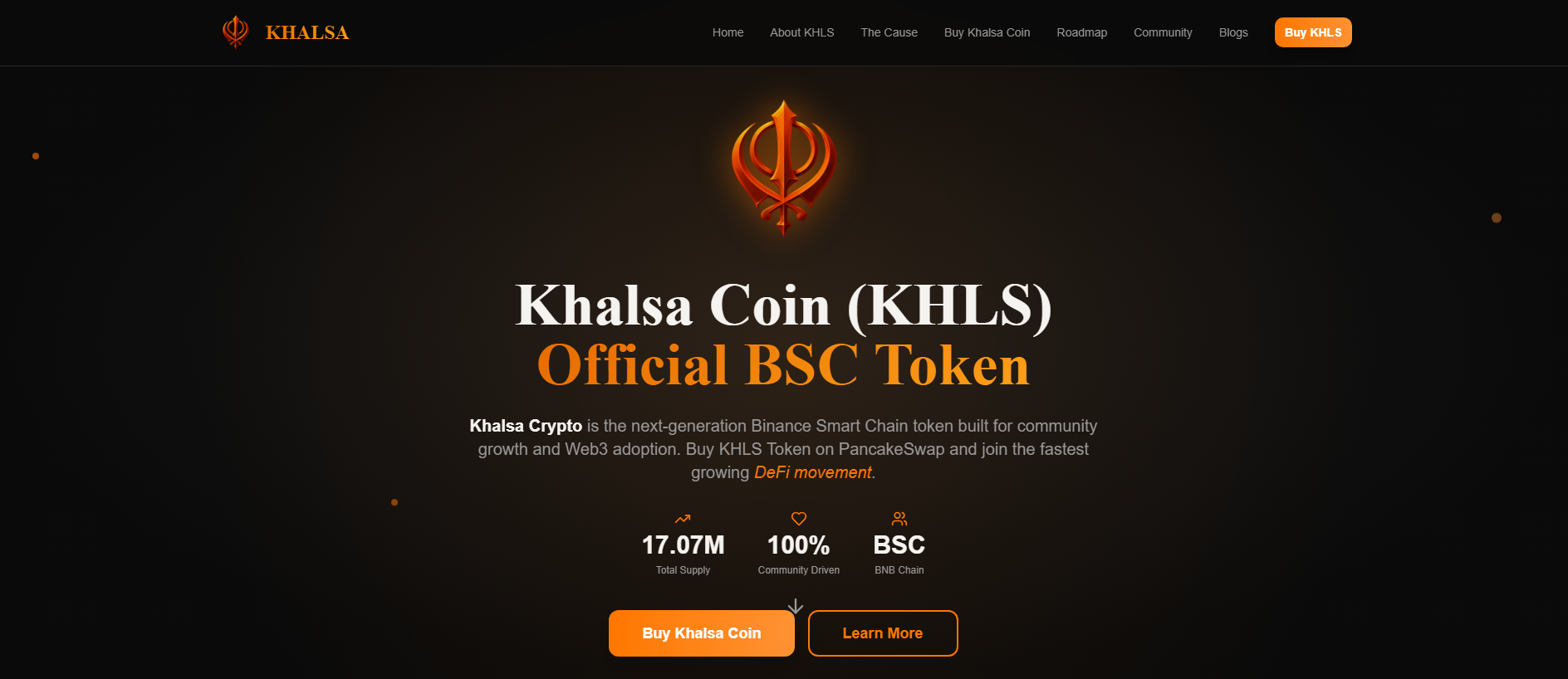 Screenshot of khalsacrypto.com