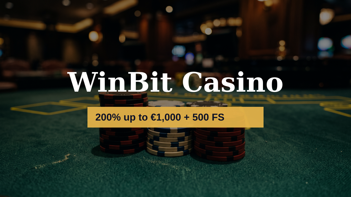 WinBit Casino — welcome bonus 200% up to €1,000 + 500 FS, payments: Visa, Mastercard, Skrill, Neteller, Paysafecard WinBit Casino — welcome bonus 200% up to €1,000 + 500 FS, payments: Visa, Mastercard, Skrill, Neteller, Paysafecard