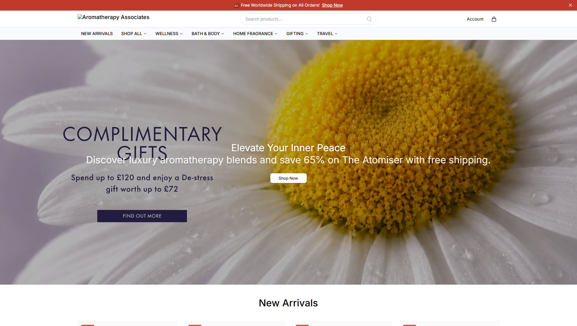 Stored capture of aromatherapyassociatesonline.shop