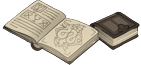 An open book and a closed book